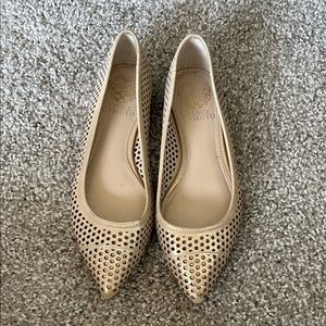 Vince Camuto Women's Perforated Gold Flats